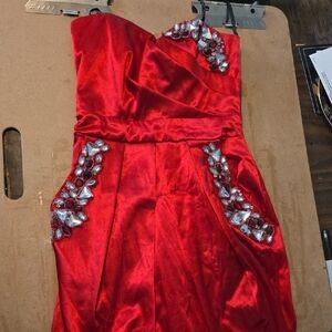 B Darlin Vibrant Red Dress